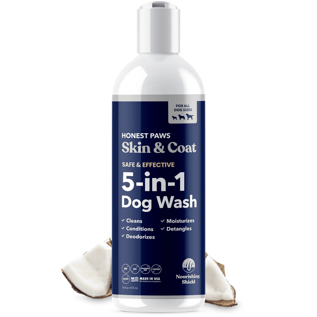 Honest Paws 5-in-1 Dog Wash - Shampoo for Pitbulls and other dogs