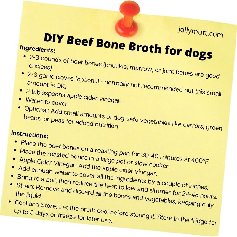 DIY Beef Bone Broth for dogs recipe