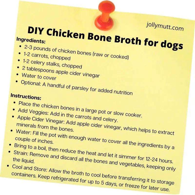 DIY Chicken Bone Broth for Dogs recipe
