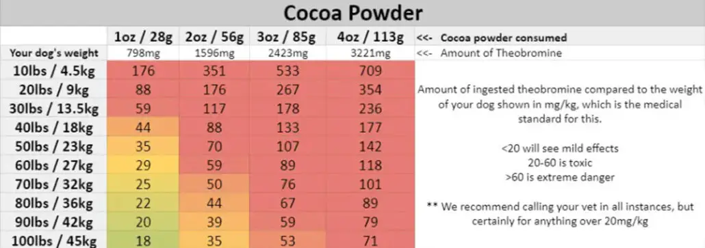 Chocolate toxicity for dogs - cocoa powder 2